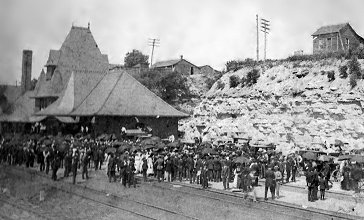Event at the Depot, circa 1900