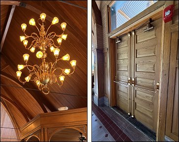 Chandelier and new doors